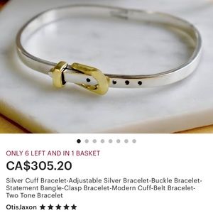 Silver and brass buckle bracelet